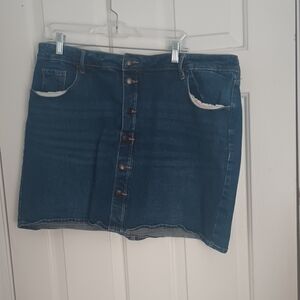 Old Navy Denim Button-Front Mini Skirt